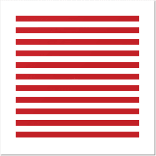 Red White Stripes Posters and Art